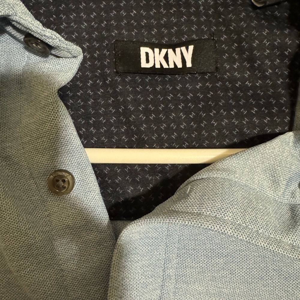 DKNY light blue Casual Button Down Shirt - Picture 4 of 5